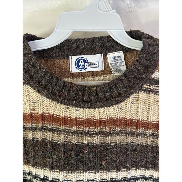 Vintage Y2K Streetwear Grunge Sweater Wool Blend Rainbow Stripe - Picture 4 of 6